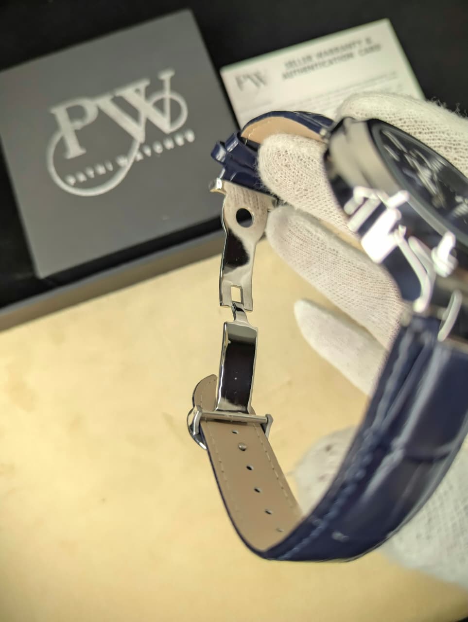 PP Leather Strap (Blue) Patni Watches