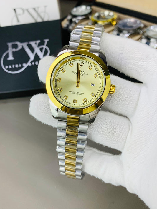 Stone Two Tone Model (Gold) Patni Watches