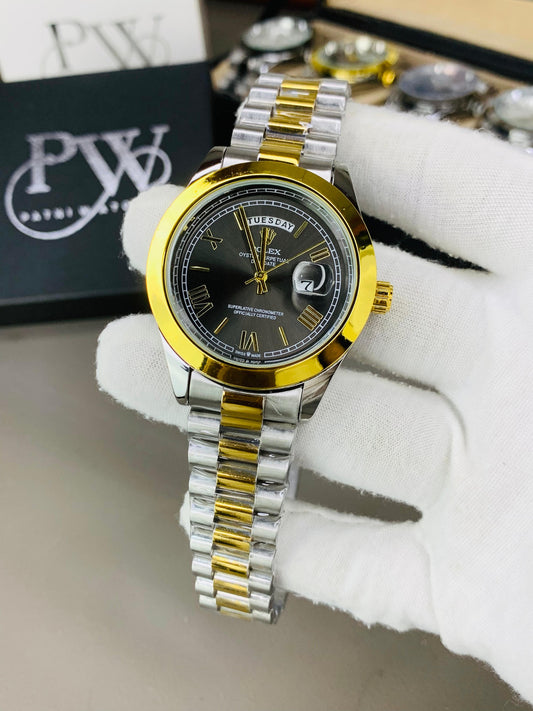 Roman Dial Model (Black) Patni Watches