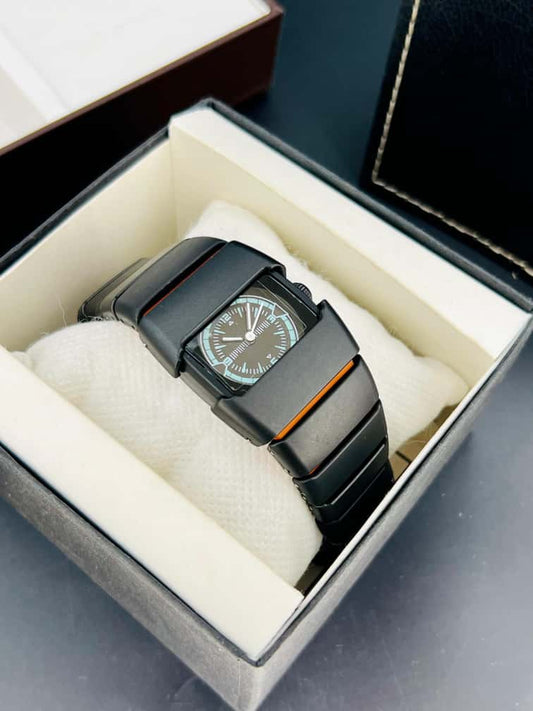 Stylish Watch Quartz  (BLACK Orange) Patni Watches