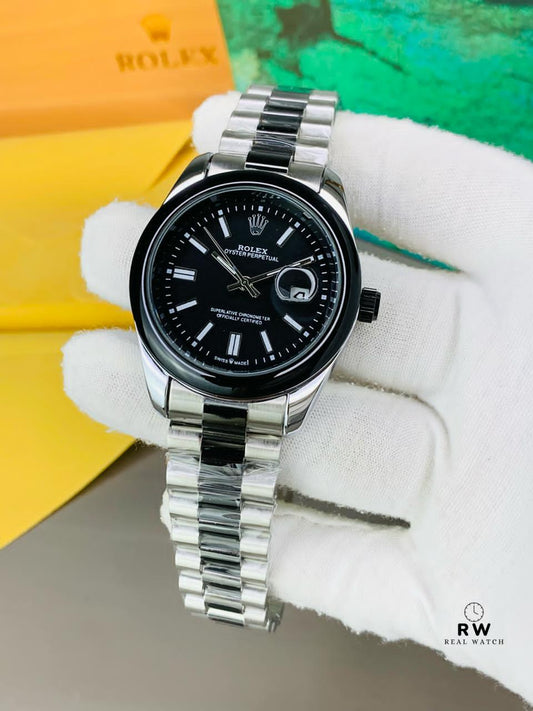 Oyster Two Tone Model (Black) Patni Watches