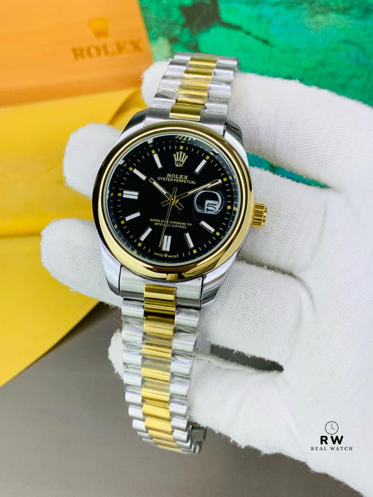 Oyster Two Tone Model (Black Gold) Patni Watches