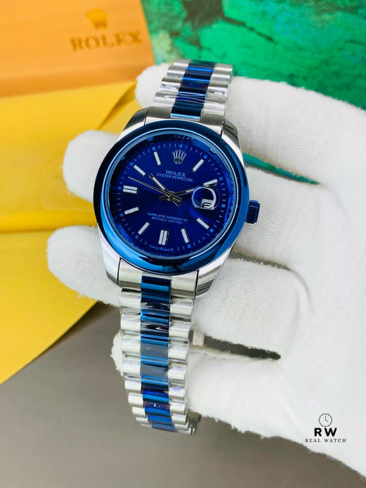 Oyster Two Tone Model (Blue) Patni Watches