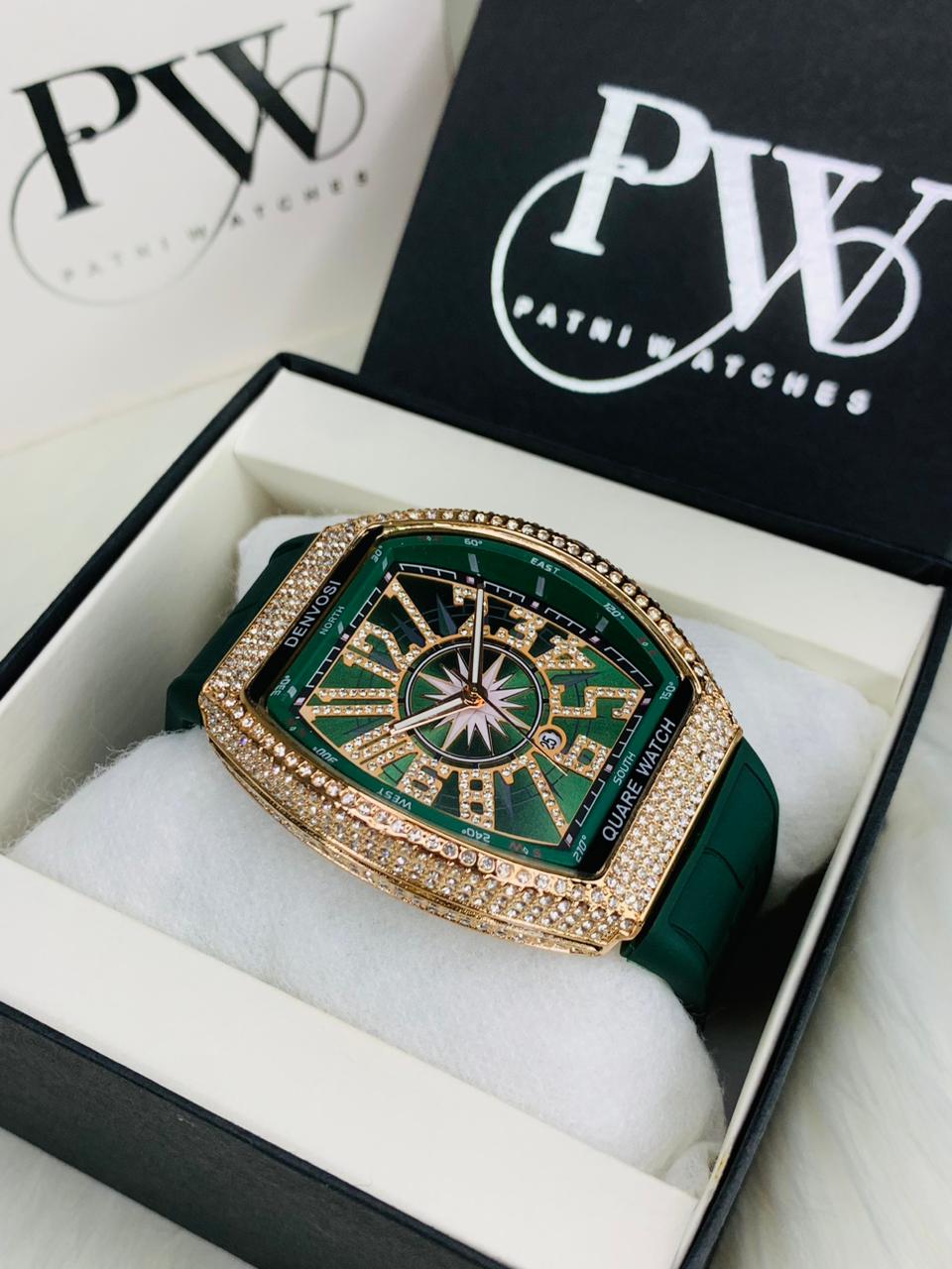 FM Stone Model (Green Rose Gold) Patni Watches
