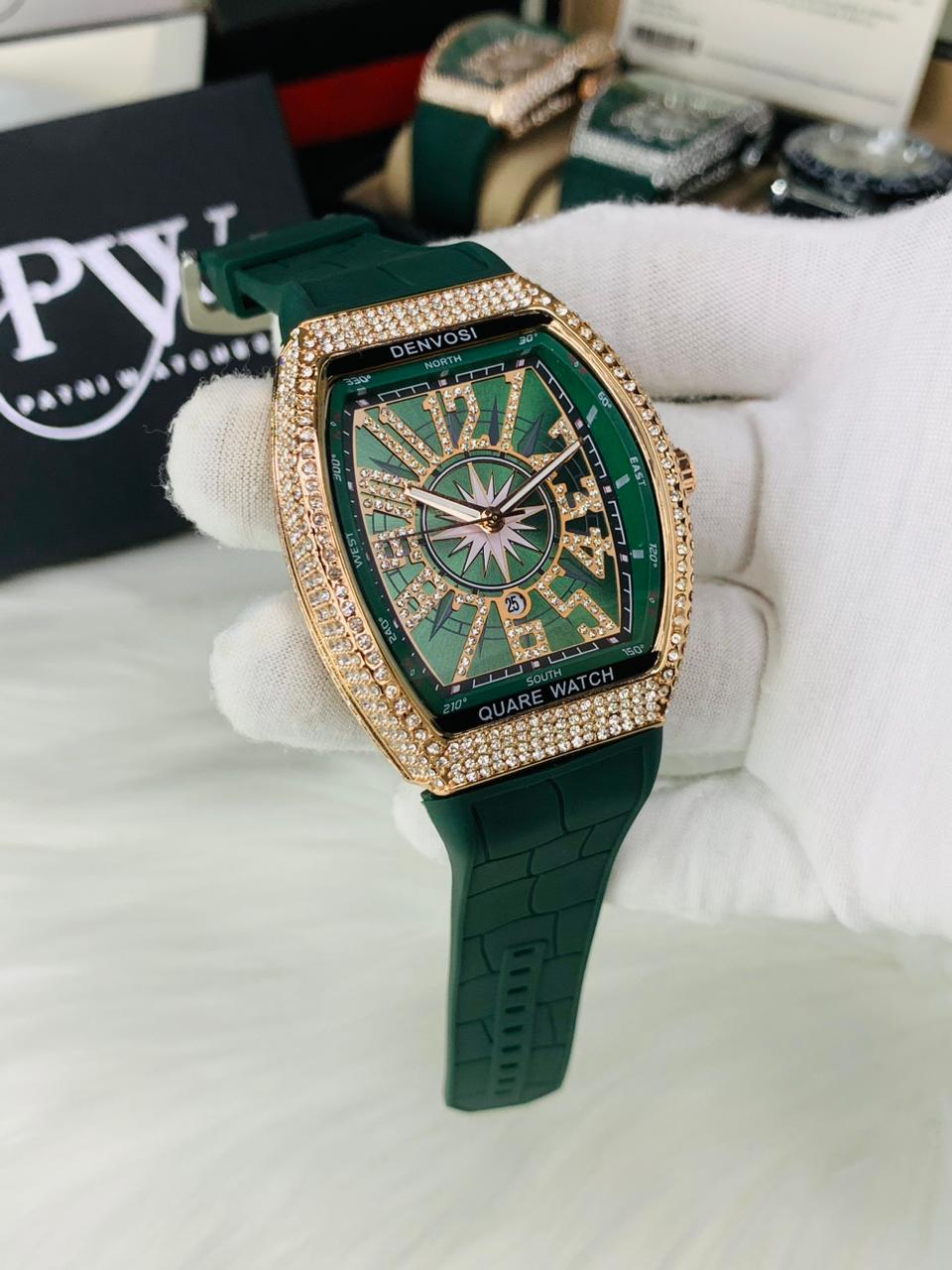 FM Stone Model (Green Rose Gold) Patni Watches