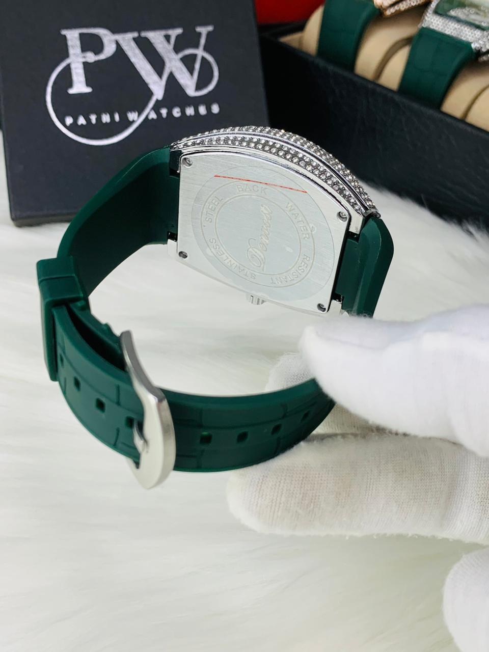 FM Stone Model (Green Silver) – Patni Watches