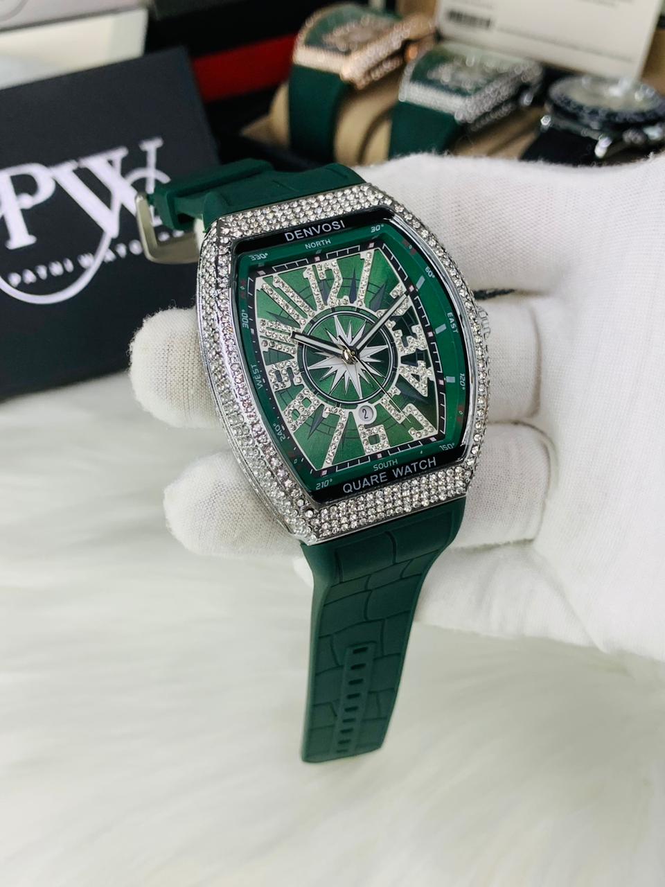 FM Stone Model (Green Silver) Patni Watches