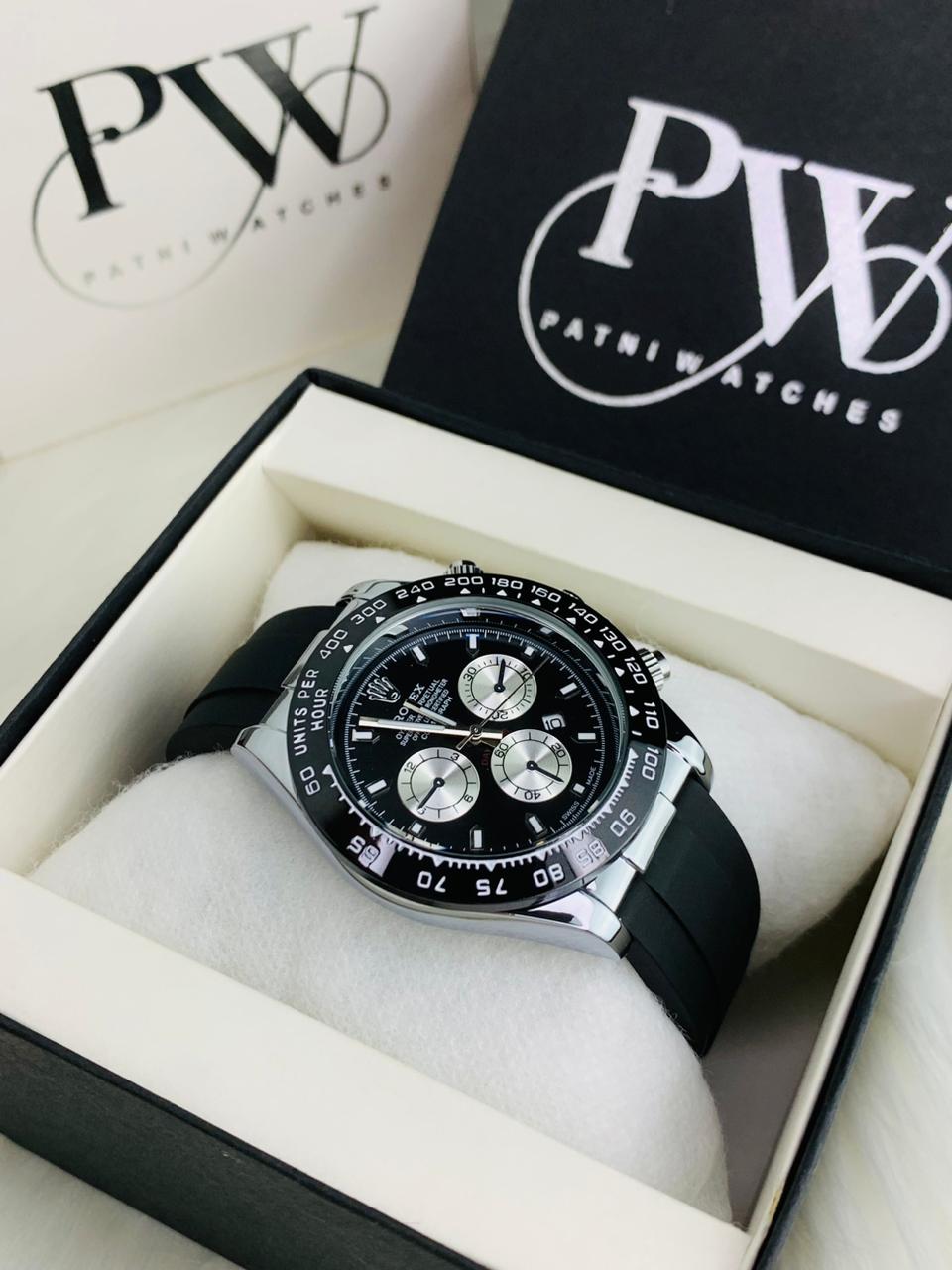 Daytona (Silver Black White) Patni Watches