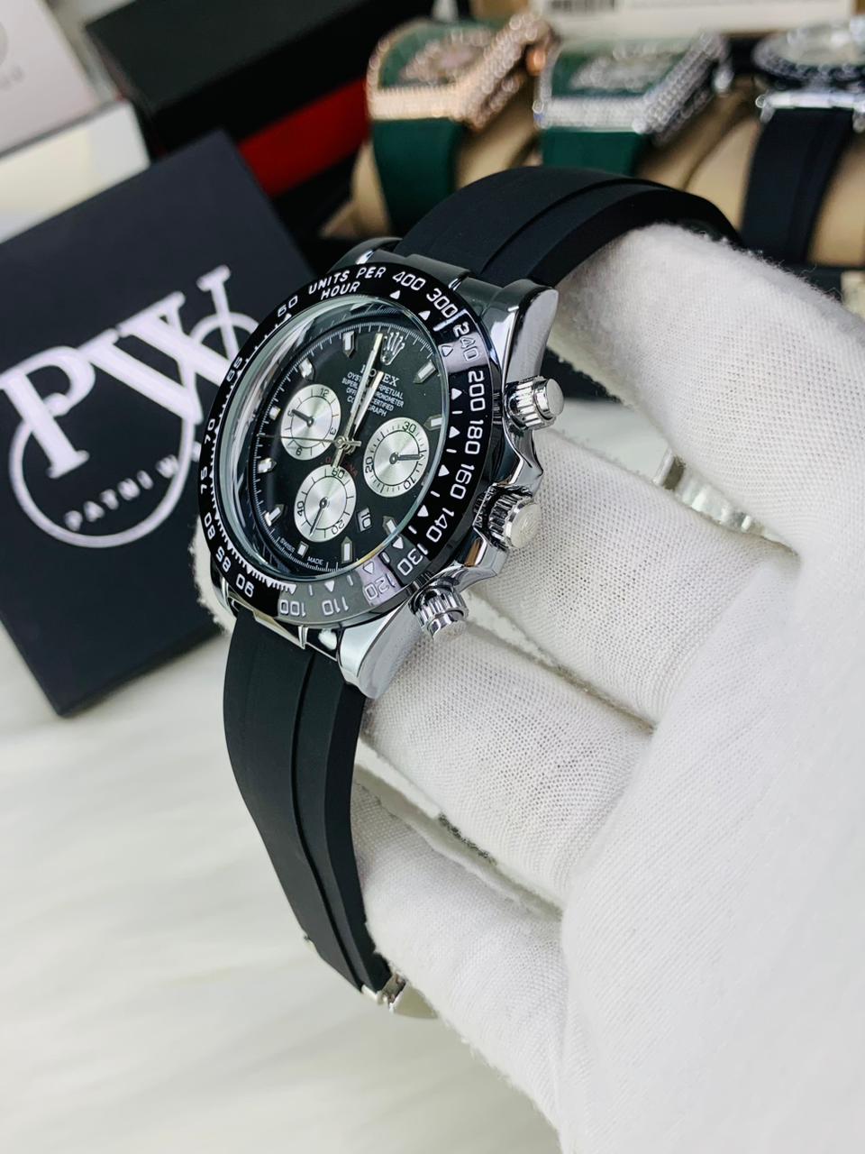 Daytona (Silver Black White) Patni Watches