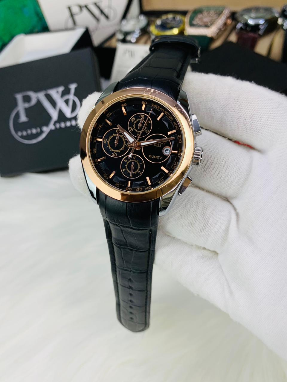 AA+ Silver Chronograph Model (Black Gold) Patni Watches