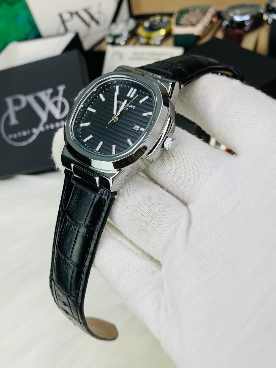 PP Leather Strap (Black) Patni Watches