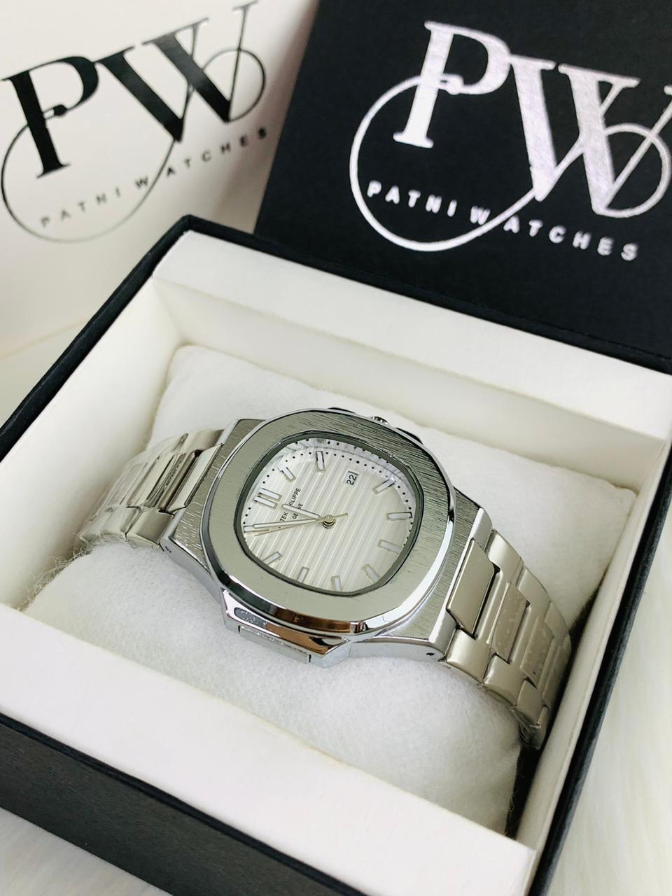 PP Nautilus Chain (White) Patni Watches