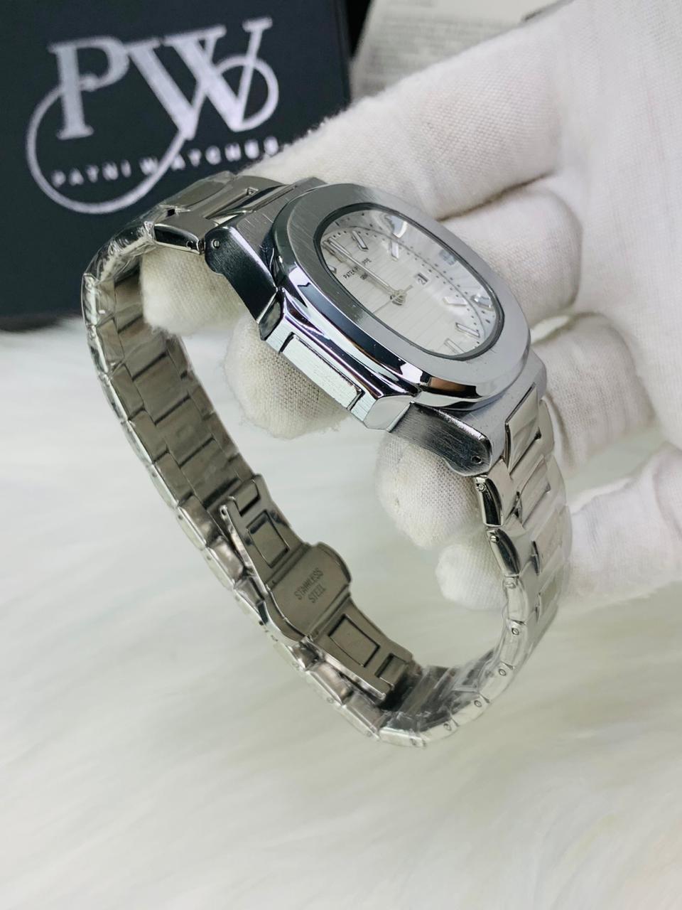 PP Nautilus Chain (White) Patni Watches