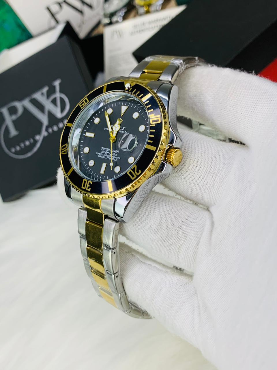 Submariner Two Tone Model (Black) Patni Watches