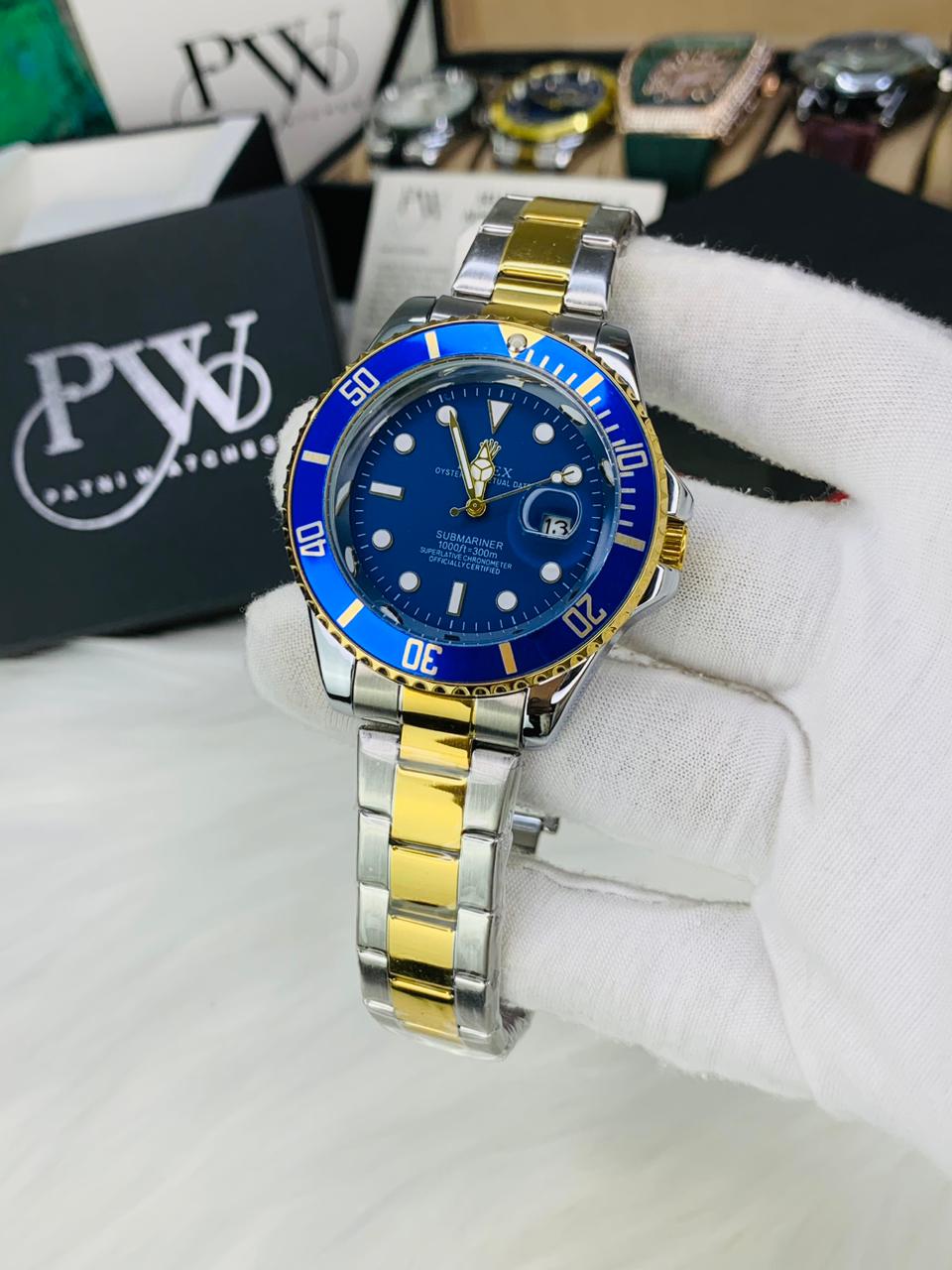 Submariner Two Tone Model (Blue) Patni Watches