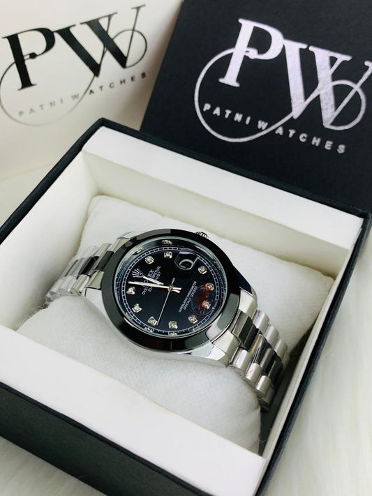 Black Stone Two Tone Model Patni Watches