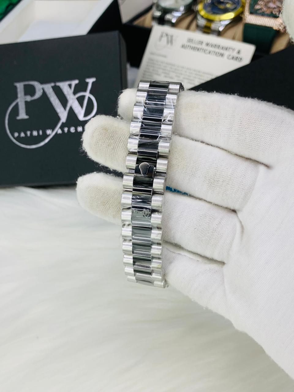 Black Stone Two Tone Model Patni Watches