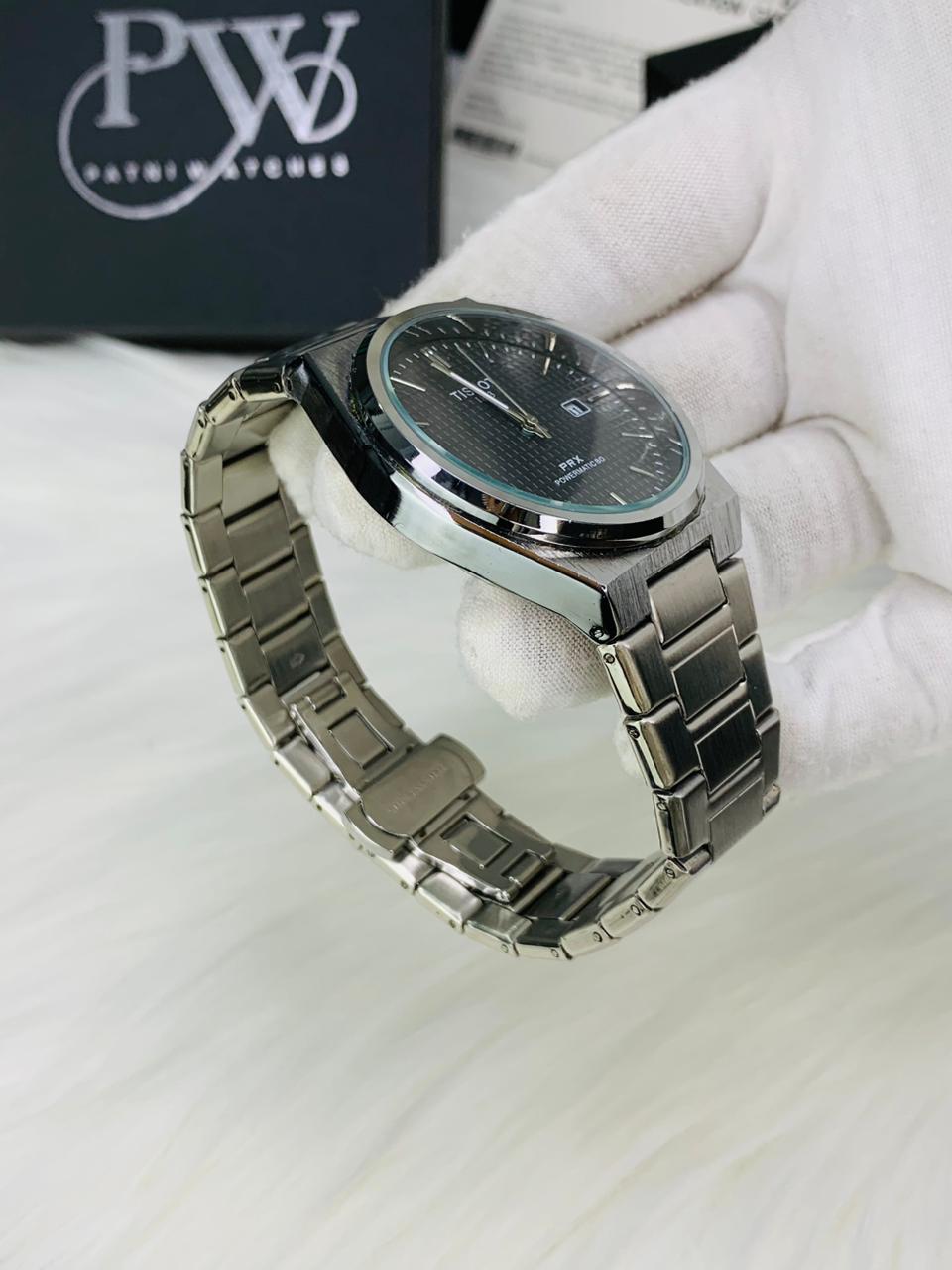 PRX Silver Model (Black) Patni Watches