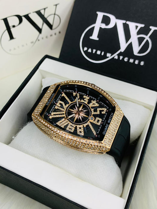 FM Stone Model (Black Gold) Patni Watches