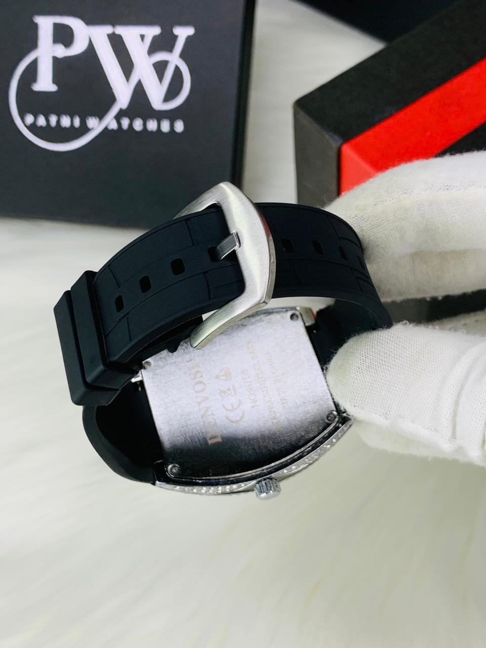 FM Stone Model (Black Silver) Patni Watches