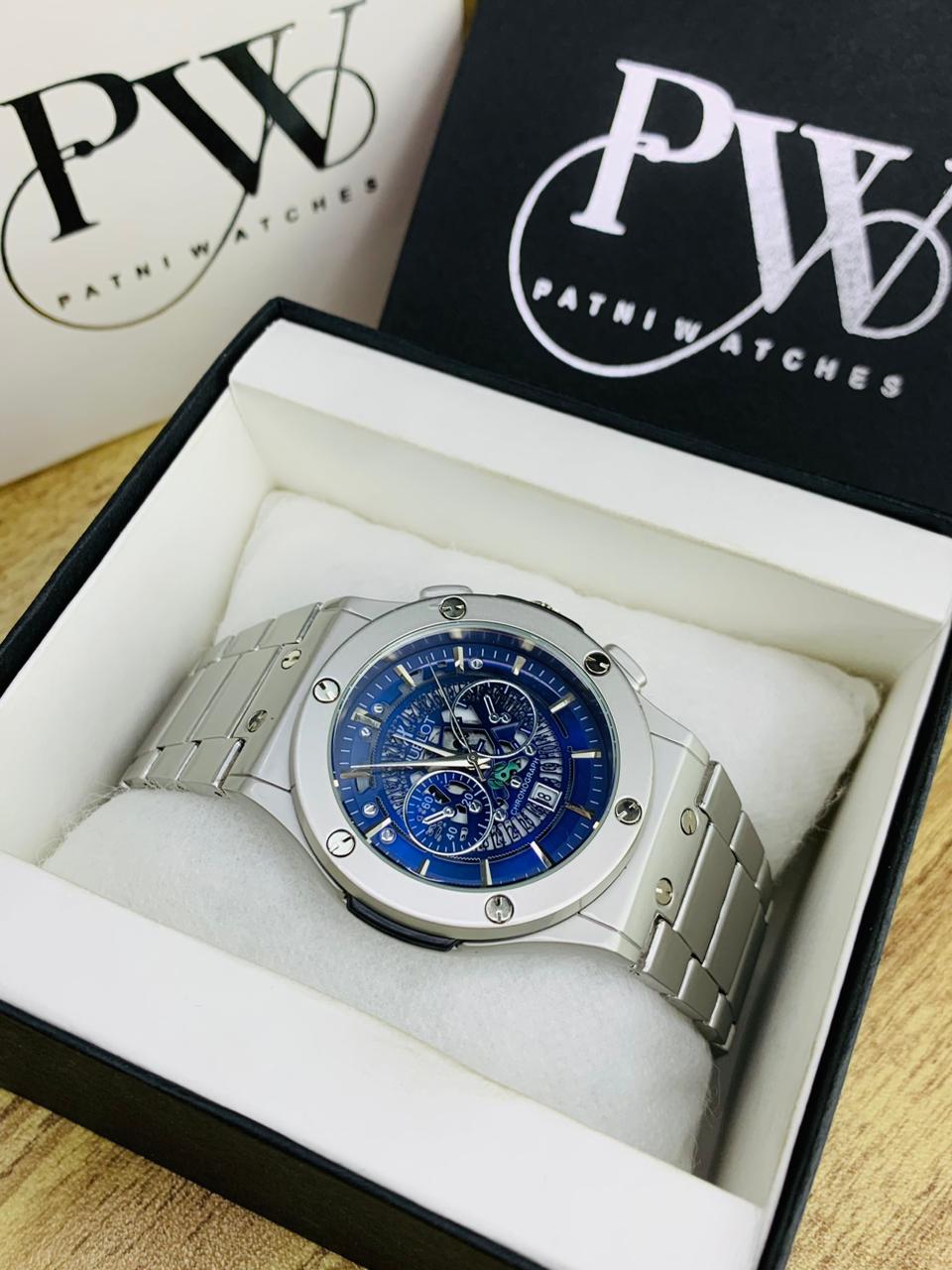 HB Model (Skeleton Blue) Patni Watches