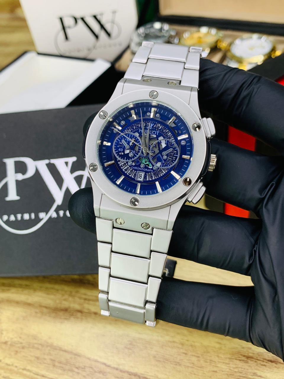 HB Model (Skeleton Blue) Patni Watches