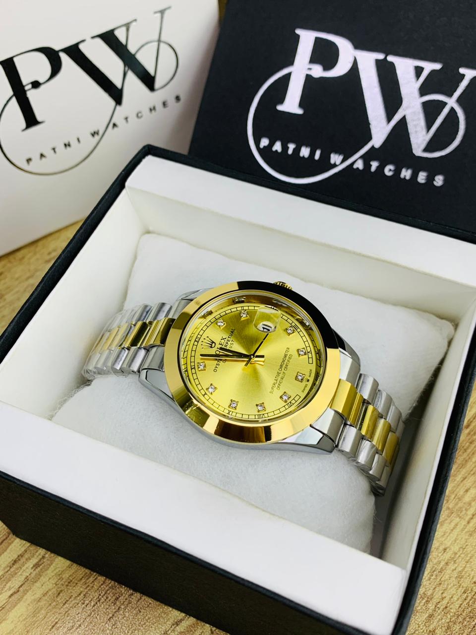 Stone Two Tone Model (Gold) Patni Watches