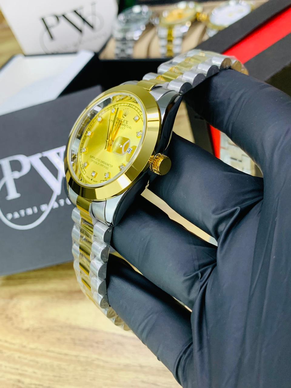 Stone Two Tone Model (Gold) Patni Watches
