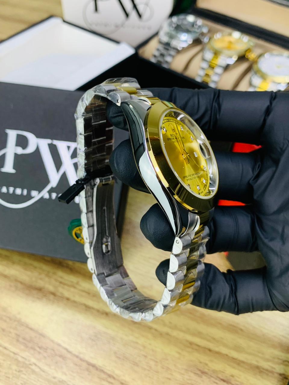 Stone Two Tone Model (Gold) Patni Watches