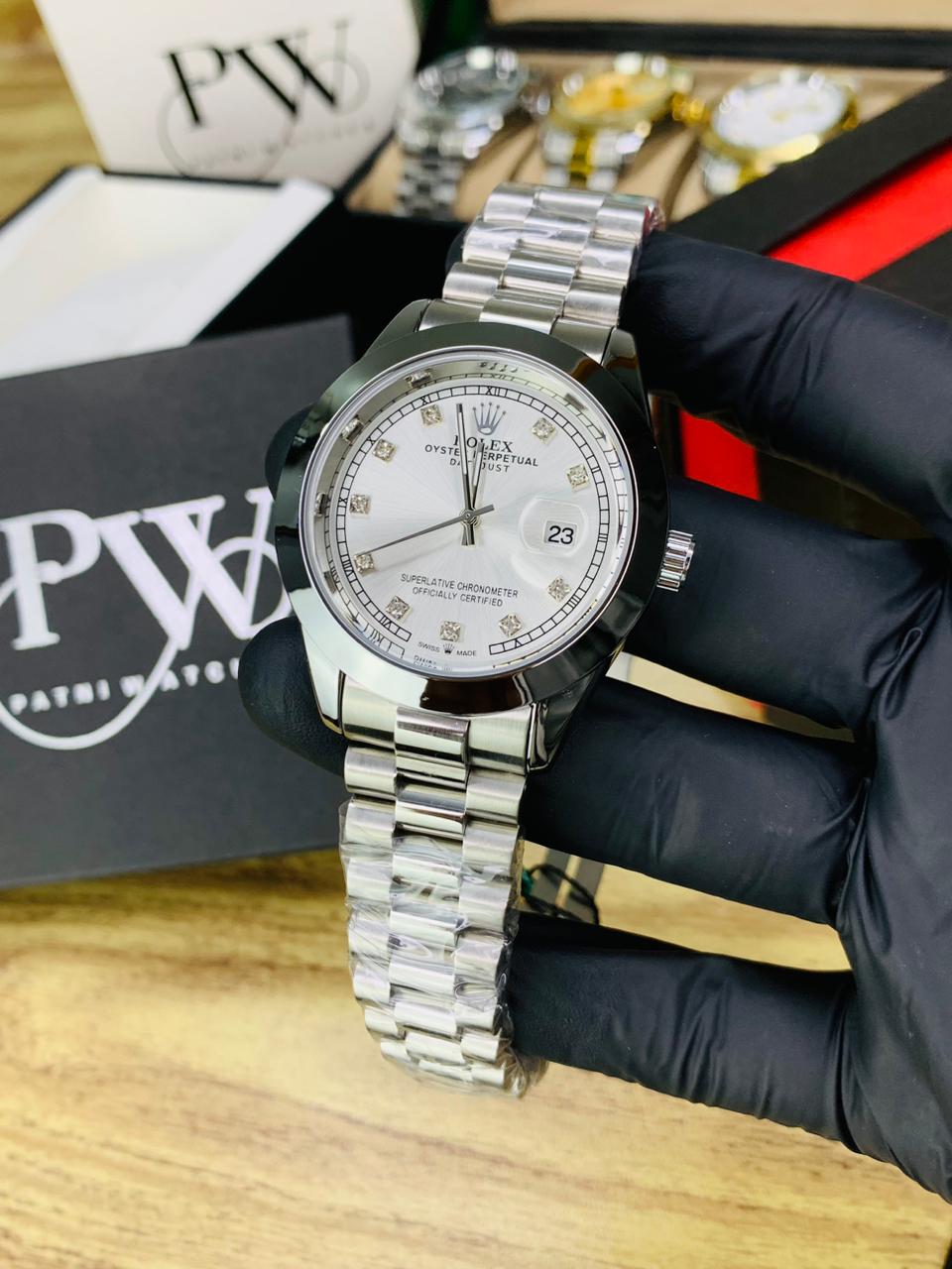 Stone Model (Silver) Patni Watches