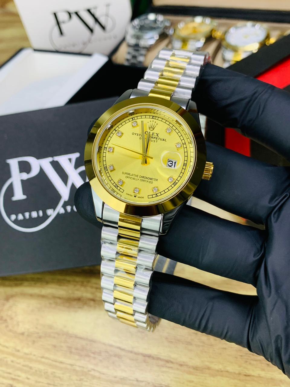 Stone Two Tone Model (Gold) Patni Watches