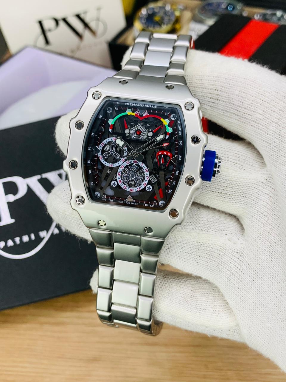 RM 27-03 Model (Silver Black Rainbow) Patni Watches