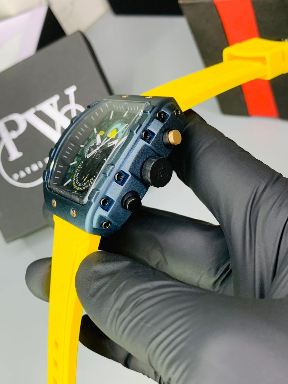 T5 Moon Edition Strap Watch (Yellow) Patni Watches