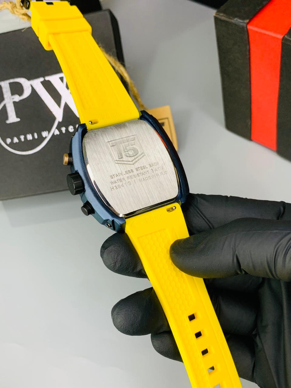 T5 Moon Edition Strap Watch (Yellow) Patni Watches