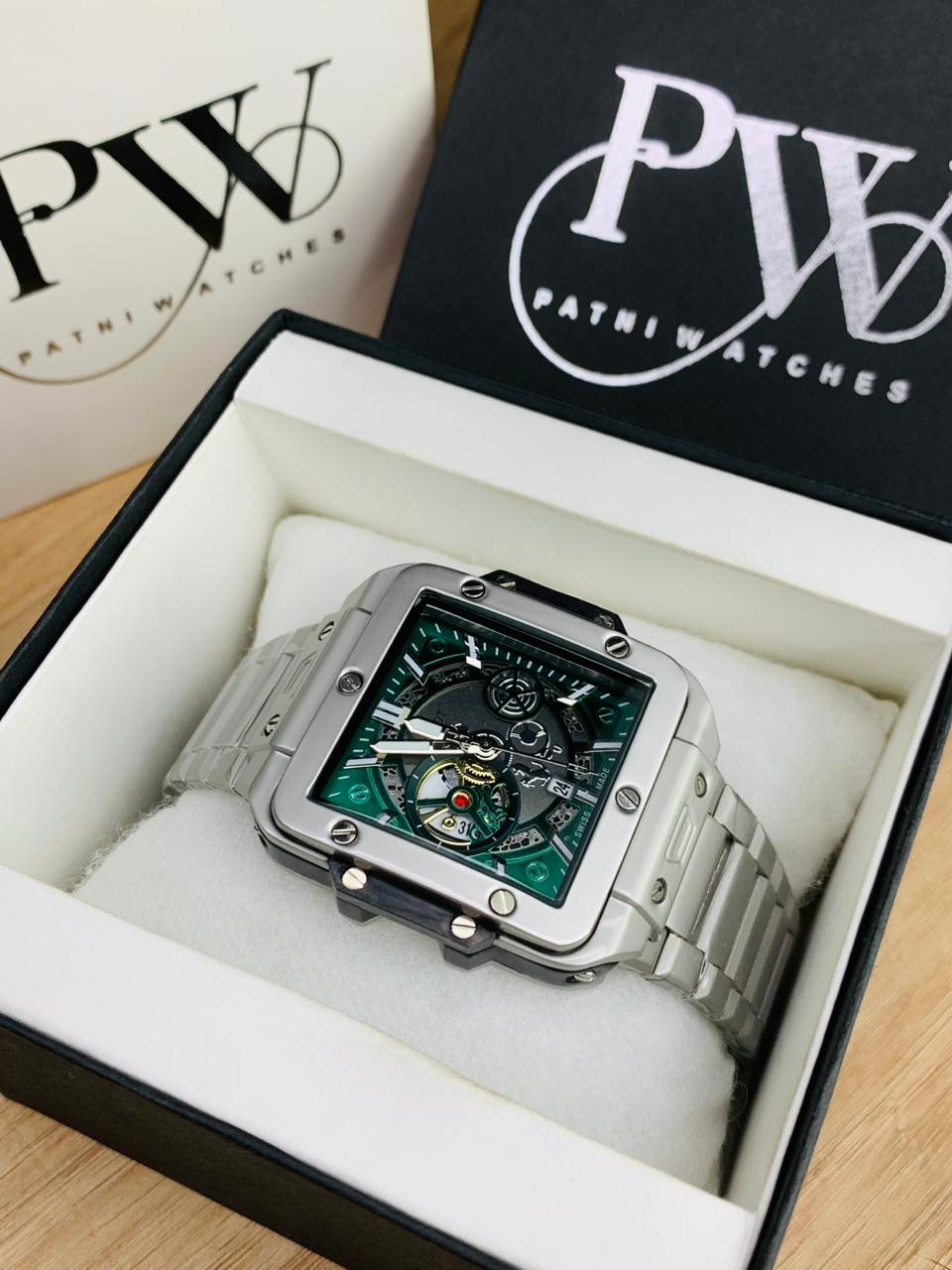 HB SQ Model (Green) Patni Watches