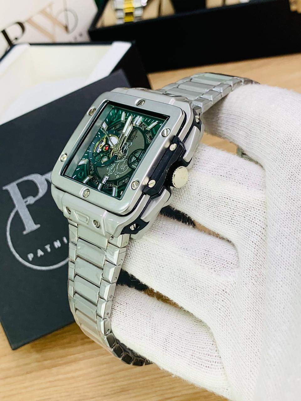 HB SQ Model (Green) Patni Watches