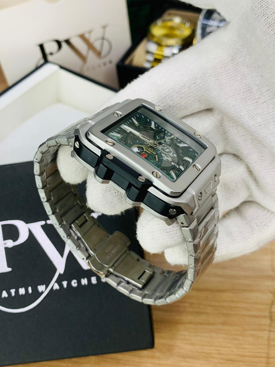 HB SQ Model (Green) Patni Watches