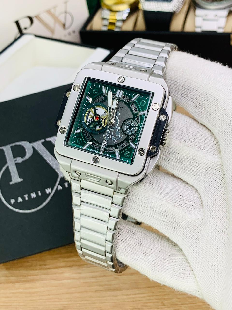 HB SQ Model (Green) Patni Watches