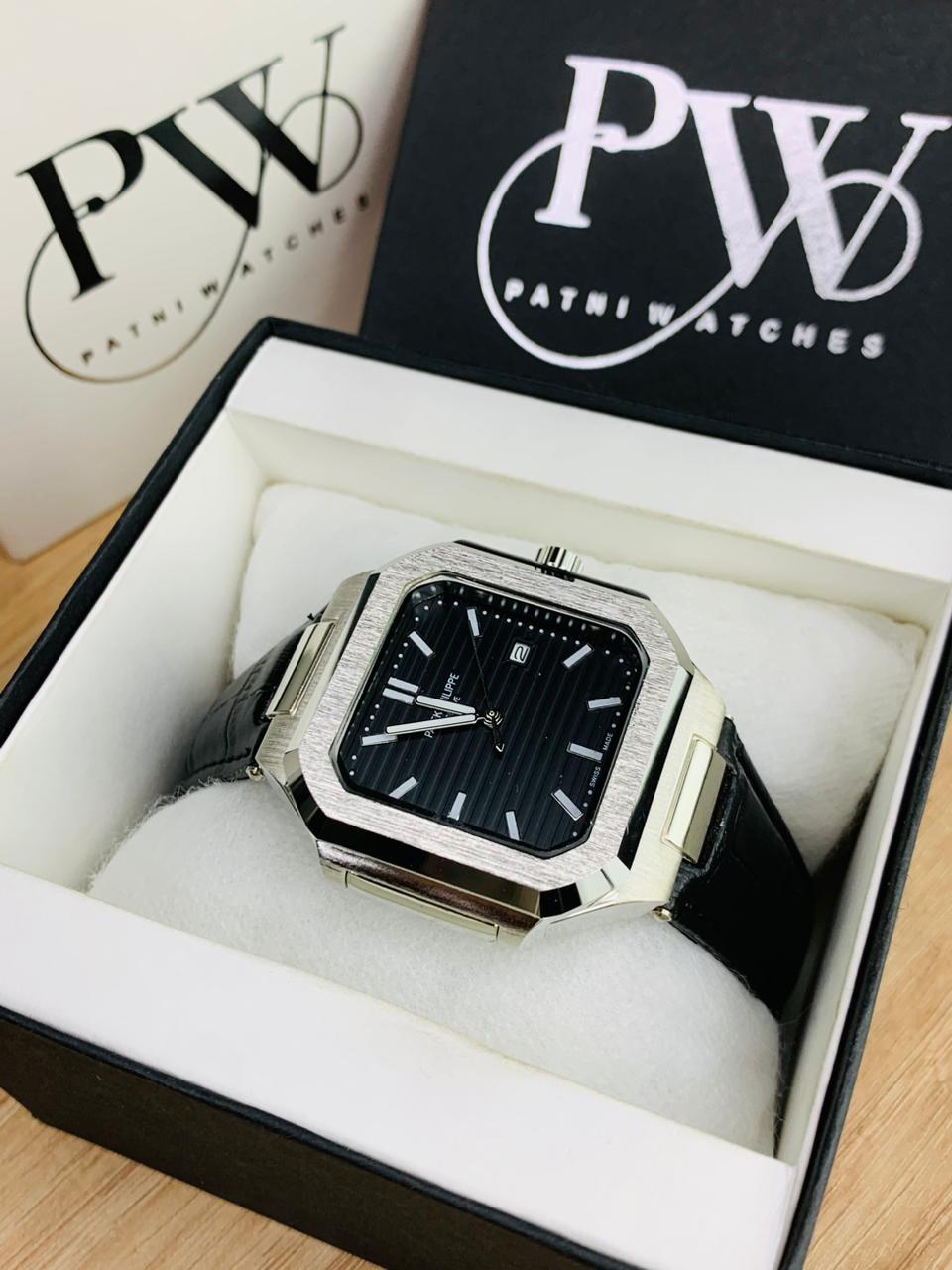 PP SQ Leather Belt (Black) Patni Watches