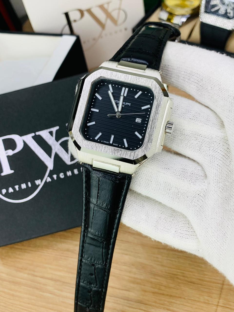 PP SQ Leather Belt (Black) Patni Watches