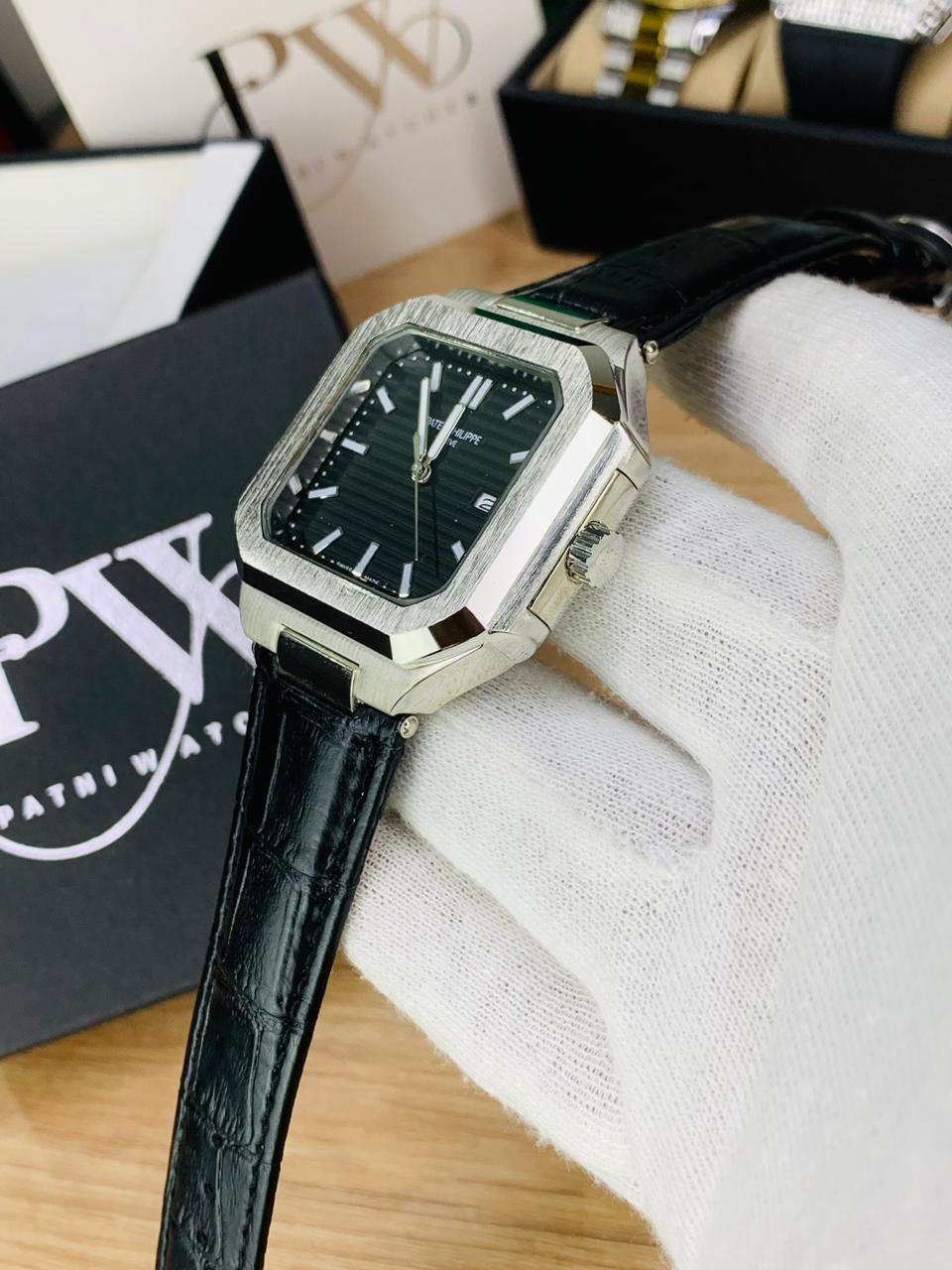 PP SQ Leather Belt (Black) Patni Watches