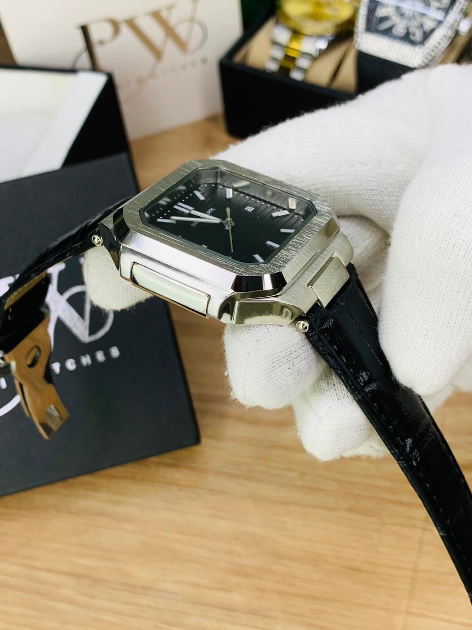 PP SQ Leather Belt (Black) Patni Watches