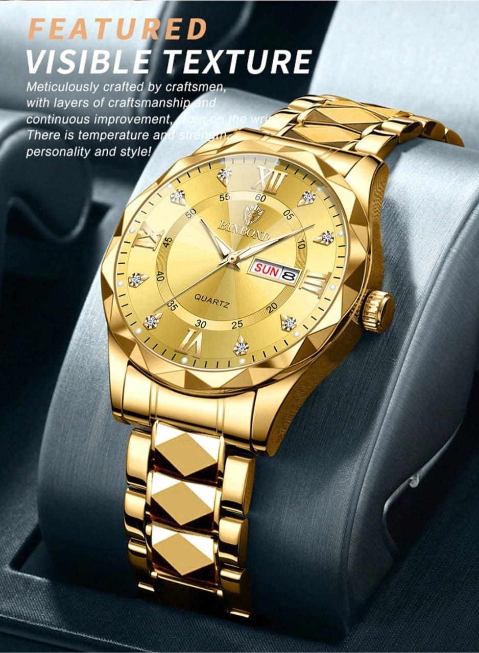 Binbond Orignal Watch Model (Gold) Patni Watches