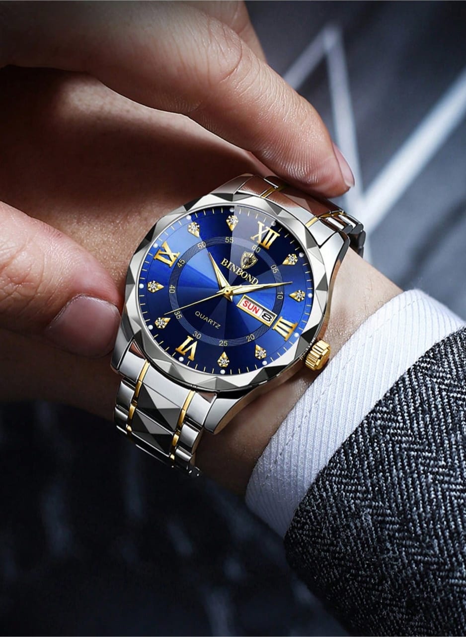 Binbond Two Tone Orignal Watch Model (Blue) Patni Watches