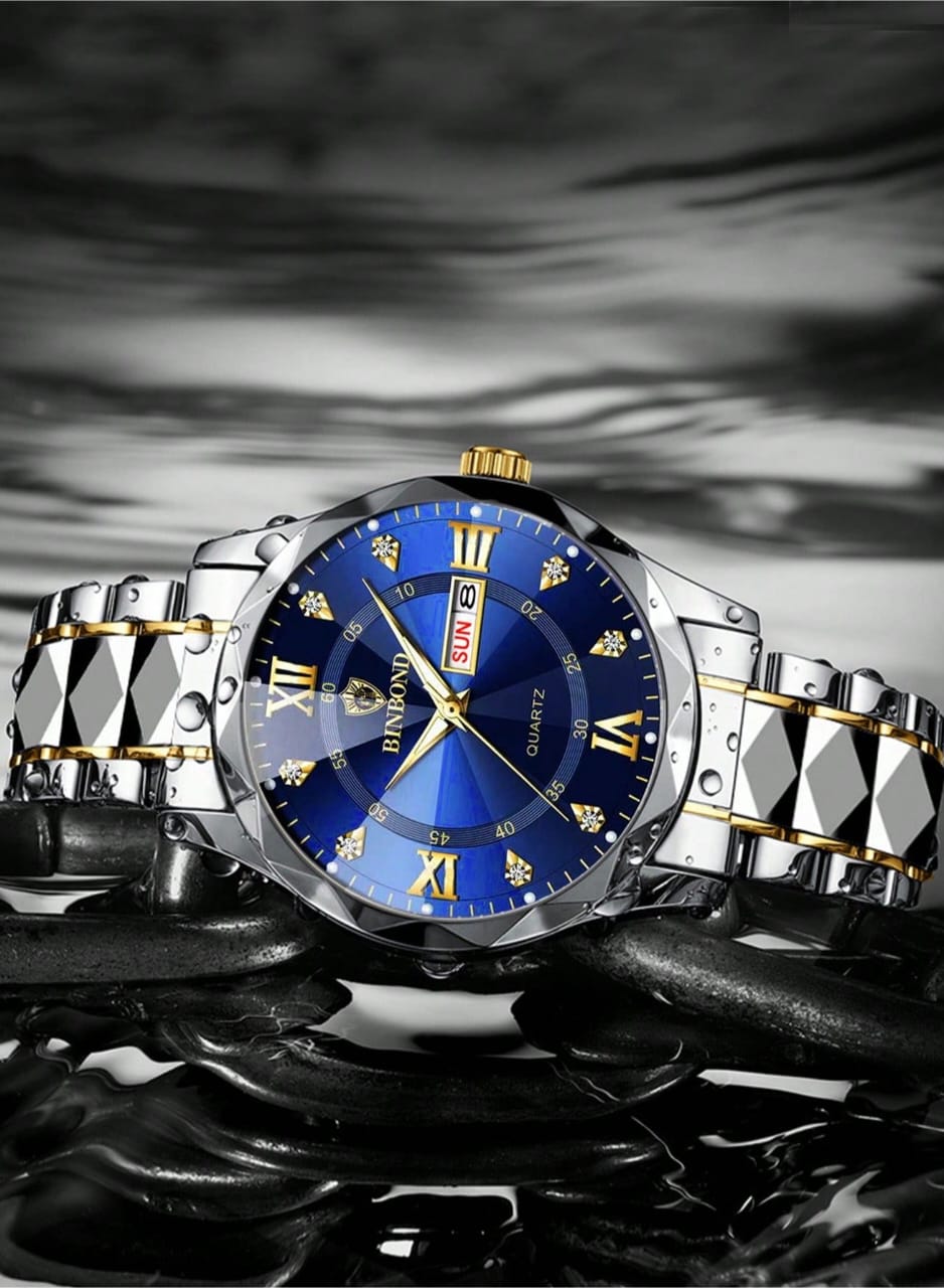 Binbond Two Tone Orignal Watch Model (Blue) Patni Watches