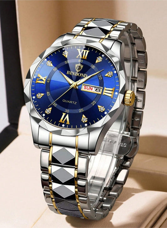 Binbond Two Tone Orignal Watch Model (Blue) Patni Watches