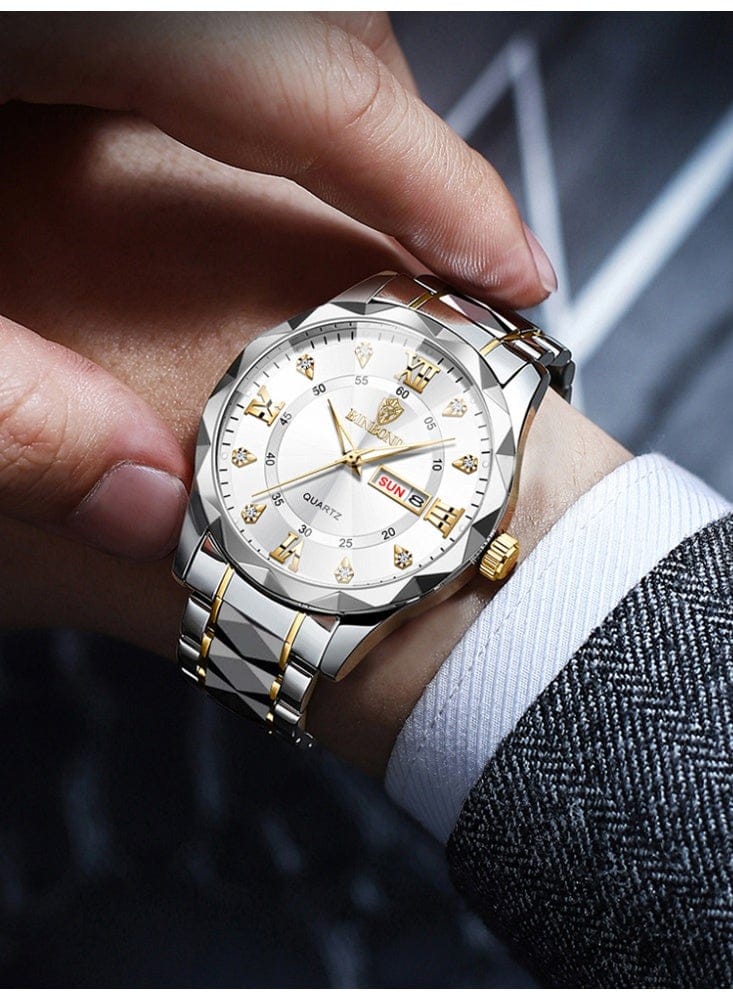 Binbond Two Tone Orignal Watch Model (White) Patni Watches