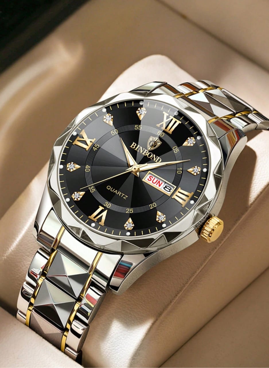 Binbond Two Tone Orignal Watch Model (Black) Patni Watches