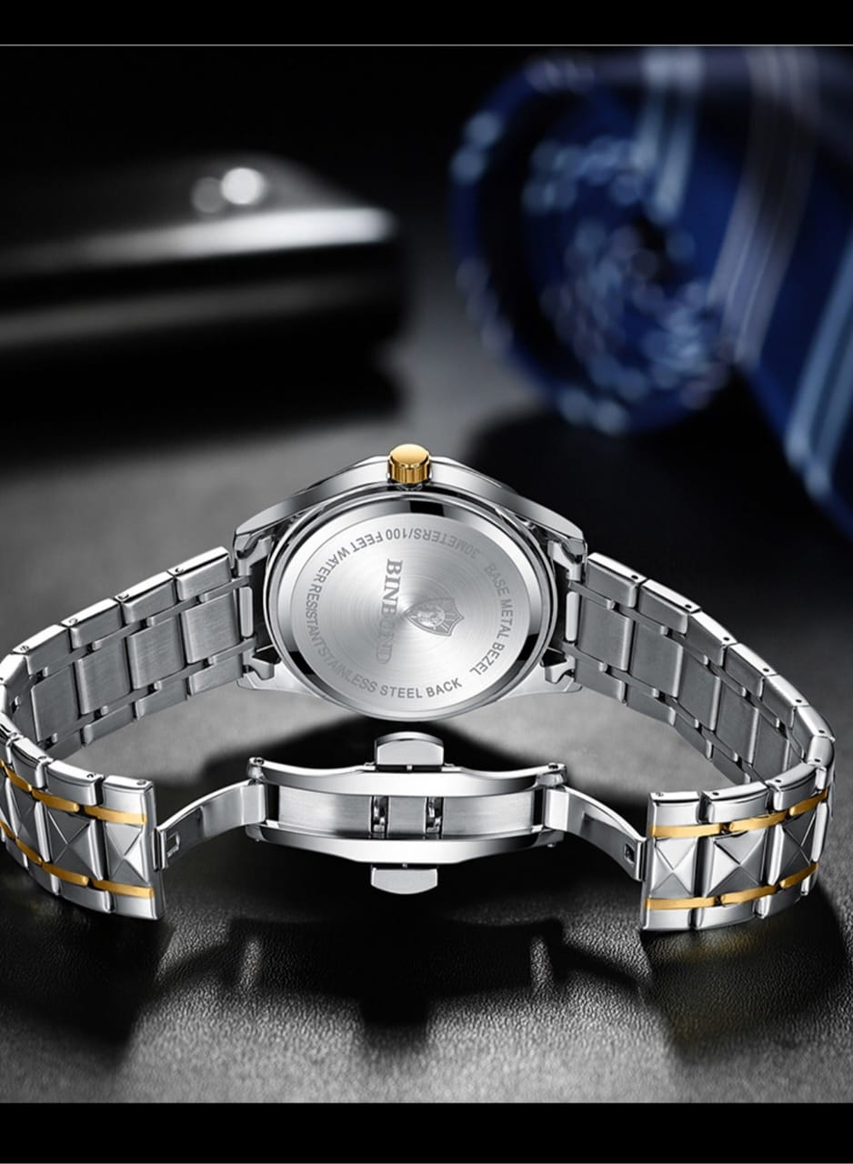 Binbond Two Tone Orignal Watch Model (Blue) Patni Watches
