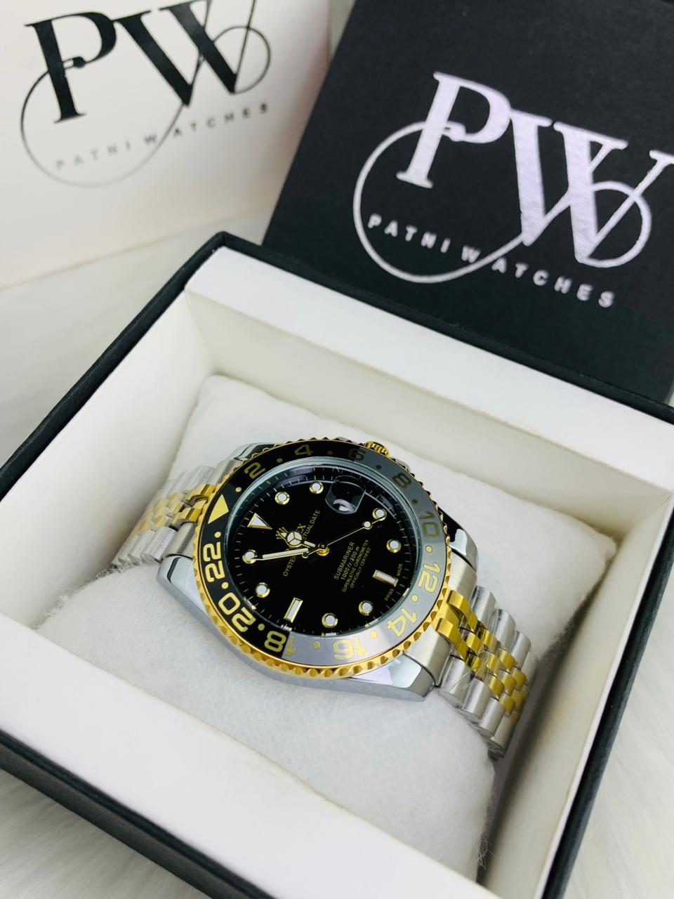 GMT Two Tone Model (Black) Patni Watches